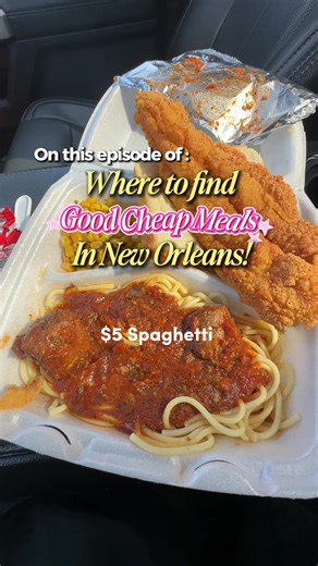 I love finding good cheap meals in New Orleans! Where else can I find a full meal for under $10 Friend, do you put sugar in your spaghetti? #neworleans #foodreview #bukutriece #nolafoodie