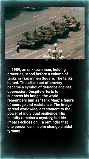 The Tank Man – A Stand for Freedom
