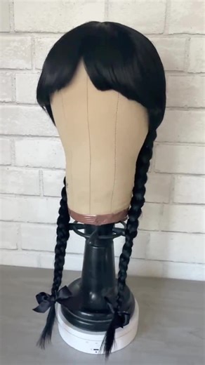 Wednesday Adams Human Hair Braid Wig With Bangs - Etsy