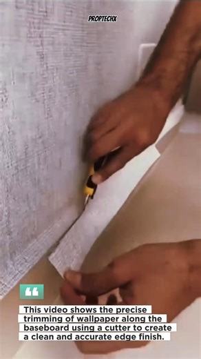 Clean Wallpaper Edge Trim Like a Pro #DIY #HomeImprovement #WallpaperFix