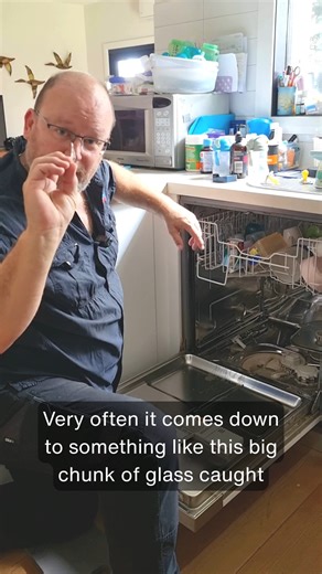 Is your dishwasher really broken… or just blocked? But “not draining” doesn’t always mean “time to buy a new one”. A piece of glass. That was it. No fried electronics. No major parts failure. Just a tiny blockage that made the dishwasher look completely dead. A quick repair can often get you back up and running This is for you if: • There’s water sitting in the bottom of your dishwasher • You’re about to start browsing for new machines • You’d rather repair than replace if it’s a simple fix We’r