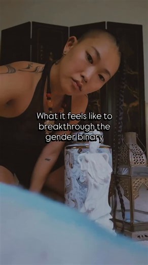 ▴ shelajit ▴ on Instagram: "Inside the world of an enby creature. What it feels like to breakthrough the gender binary. 👽🐉 Teaser of the forthcoming collab tune with @deva.carolina Skirt by @theroyalcodes :: use code SHELAJIT15 for a discount on empowering movement wear #enbyartist #nonbinaryart #nonbinaryartist"