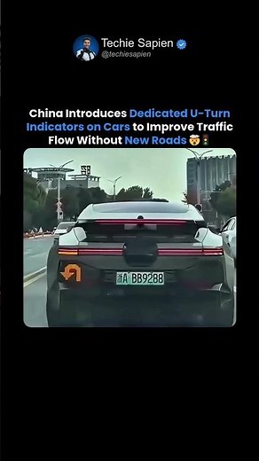 China Uses Dedicated U-Turn Signals on Cars to Reduce Traffic Confusion 🤯