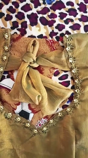 simple tread work design using normal Needle #embroidery ! Rithvik fashion