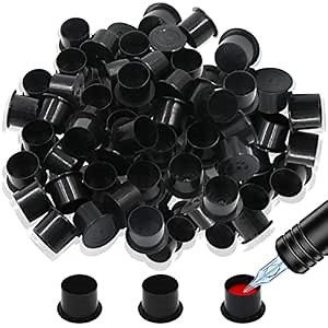 Tattoo Ink Caps Cups Small - Autdor 1000Pcs Tattoo Caps Cups with Base Disposable Pigment Cup Microblading Makeup Tattoo Ink Cups with Base Pigment Ink Cap 11mm for Tattooing Supplies