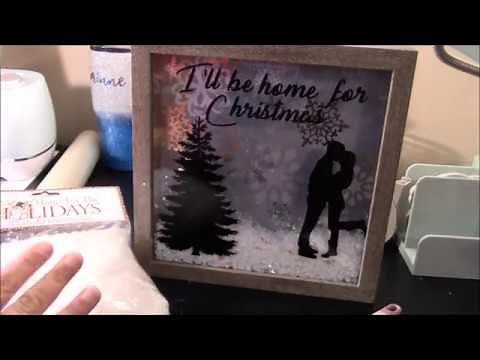 Cricut - snow globe shadow box 3d art work full tutorial video