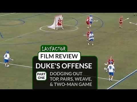 Lacrosse Film Review: Duke's Pairs/Weave Offense Part 1, Attacking the Cage From Out Top