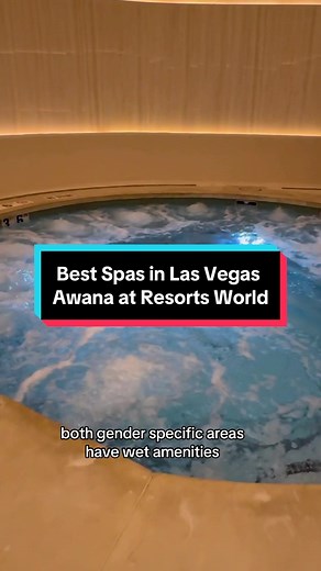 Awana at Resorts World is one of the top luxury spas in Las Vegas with the largest co-ed space and selections of couples amenities. They feature a “Fountain of Youth” day pass with access to their vitality pools (hot and cold plunge), rain showers, experiential sauna, crystal laconium chamber, foot massage lounge, steam rooms and aromatherapy showers. This is where celebrities book their appointments because this is one of the newest, state of the art relaxation day spas based on European and Ea