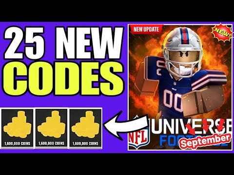 ⚠️New!! Update⚠️NFL UNIVERSE FOOTBALL CODES - ROBLOX ULTIMATE FOOTBALL CODES