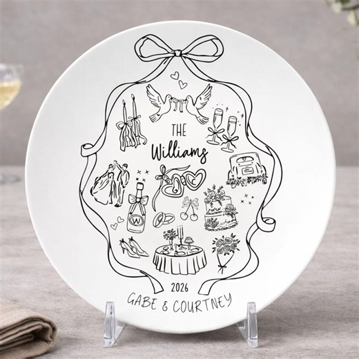 Custom Wedding Platter Personalized Wedding Plate Bridal Shower Gift for Couple Custom Name Serving Platter Engagement Newlywed Keepsake - Etsy