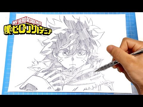 【イラスト】(僕のヒーローアカデミアTHE MOVIE ユアネクスト)緑谷出久 描き方！簡単なイラストの描き方！イラストメイキングDrawing My Hero Academia Art