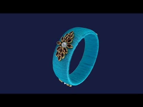 Designer Silk Thread Bangles | How to make a silk thread bangle at home
