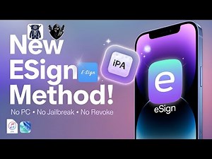 Latest Esign Method for iOS | Install IPA Files on iPhone & iPad without PC & jailbreak no revoke