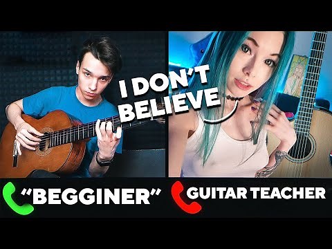 Professional GUITARIST Pretends to be a BEGINNER to Guitar Lessons PRANK #1