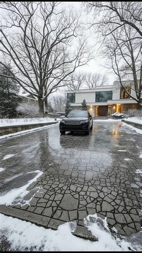 Never Shovel Snow Again! ❄️🚫 #satisfying #shorts #shortsfeed #epoxy #epoxyfloor #renovation #design