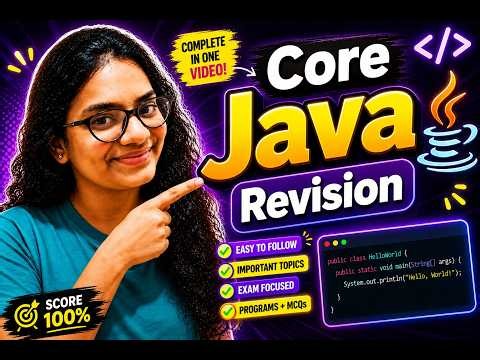 CORE JAVA Revision in one Complete Video