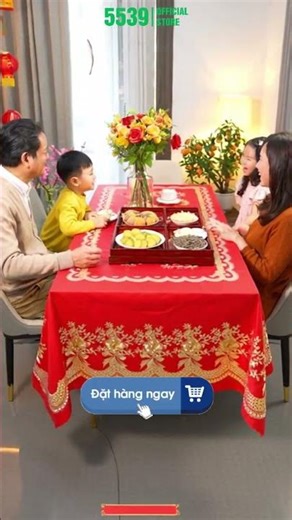 Khăn trải bàn trang trí Tết Cao cấp chất liệu PVC Họa tiết 3D nổi #subscribe #shortvideo #review