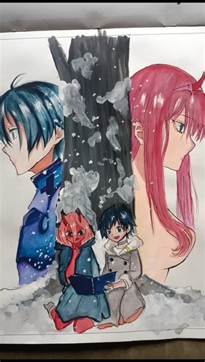 My Worst Drawing Ever😩 But You Can Rate My Artwork #shorts #zerotwo #animeviral #drawing