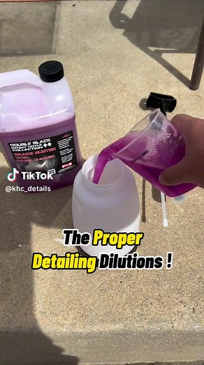 The Proper Detailing Dilutions ! #detailing #carcare | how to dilute 5 to 1
