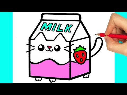 How To Doodle Aesthetic Milk Cartons - How to draw cute milk or milk carton