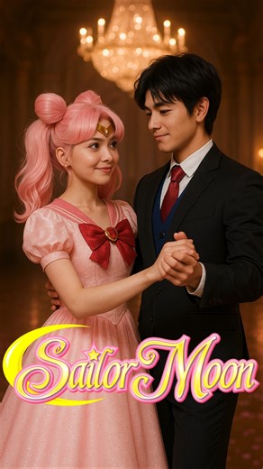 Sailor Moon Royal Ball 💃🌙 | Neptune, Pluto, Saturn & Chibi Moon! #ai #sailormoon #anime #shorts