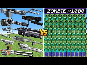 What TaCZ Strong Gun Can Defeat The Most All Zombie Army in Minecraft?