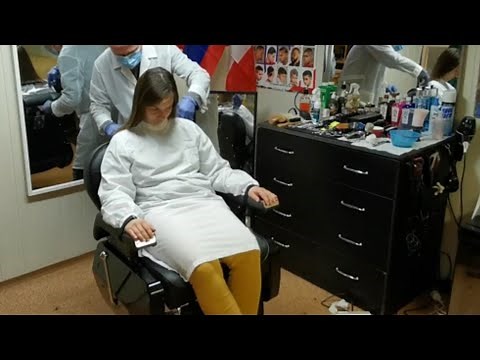 Barber girl forced haircut ✂️💈