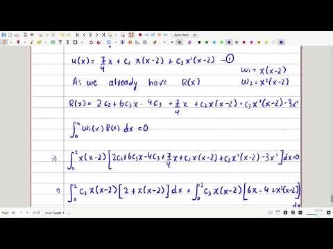 Galerkin Method | Weighted Residual Methods & FEM | Numerical Methods in Hindi/Urdu
