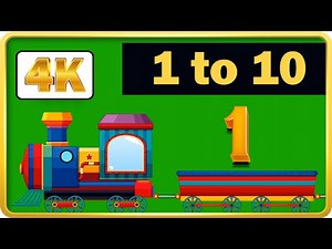 Cartoon number train green screen from 1 to 10 | Free download