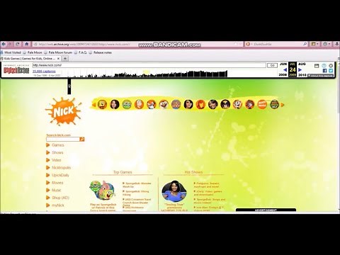 Browsing the Nickelodeon Website (2007-2009)