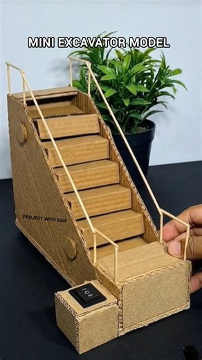 Mini Escalator mechanism model #excavator #dcmotor #gearmotor #model #project #youtubeshorts #shorts