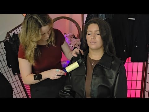 ASMR Tailor Measuring & Jacket Fitting - Lint Roller, Brushing, Fixing & Perfecting