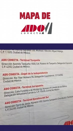 Aquí un vistazo de nuestros puntos de abordaje y terminales con ADO Conecta. 👨🏼‍✈️🚌 #ADOTeAcerca | ADO