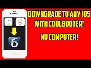How To Downgrade ANY 32 Bit iPhone With CoolBooter!