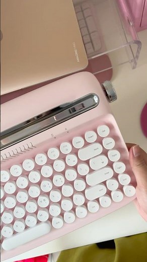 ACTTO B303 | Typewriter Keyboard | Retro Keyboard | Pink Keyboard