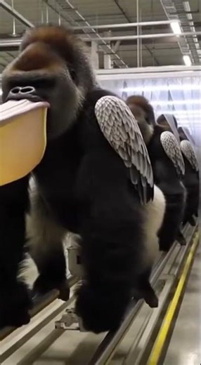 Gorilla + Pelican – Realistic Animal Fusion in Factory | Reality Lab