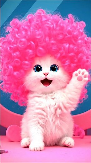Cat vs. Pink Wig... Wait for the End! 😹