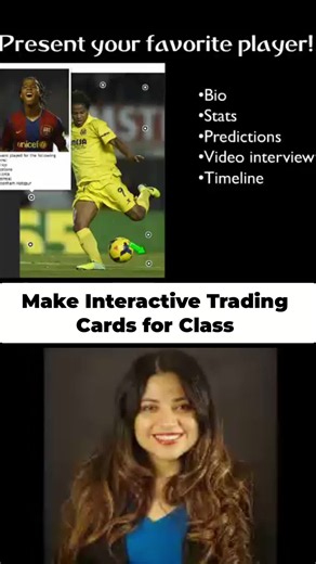 Make interactive trading cards or visual posters using Genially or ThingLink! Add bios, videos, and text to hotspots for a fun, collectible digital experience. #EdTech #InteractiveLearning #DigitalTools #Genially #ThingLink