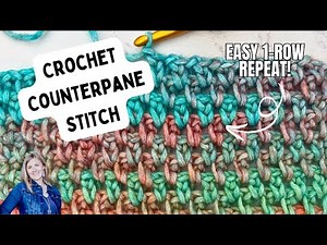This Easy 1-Row Crochet Stitch Is So Pretty! | How to Crochet the Counterpane Stitch