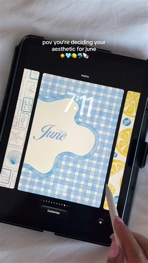 how i’m customizing my ipad for june🌟 free ipad wallpapers available in my bio #ipad #ipadcustomization