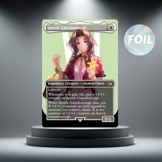 Aerith Gainsborough - (full Art Foil) - Playtest Card – Custom MTG Proxy - Final Fantasy MTG - Etsy