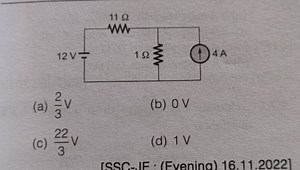 The image shows an electrical circuit diagram with a voltage so... | Filo