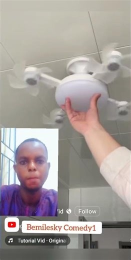 Fan Bulb,using Remote control, so amazing @Bemilesky Comedy1