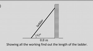 Showing all the working find out the length of the ladder.... | Filo