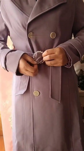 How to Tie a Coat Belt ✨ Method #1 Tutorial #shorts