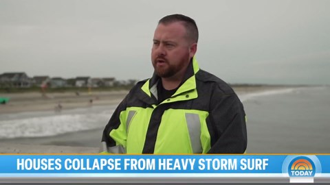 Outer Banks Homes Fall Into Ocean As Hurricanes Churn