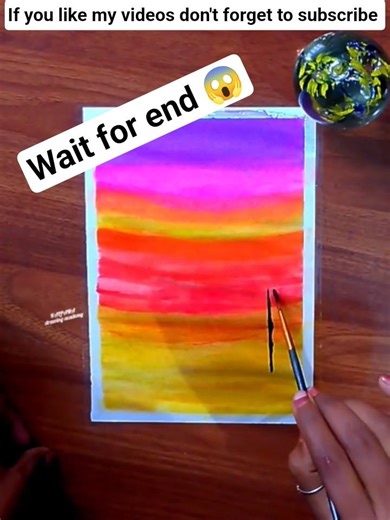 WAIT FOR END😍 PAINTING//EASY PAINTING FOR BEGINNERS//#art #painting #shorts#satisfying