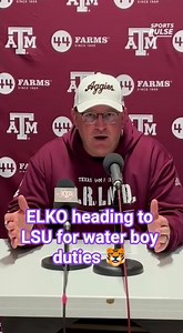 Elko the waterboy? 🐯 #Aggies #texas #lsu #rivalryweek