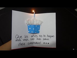 COMO HACER TARJETAS DE CUMPLEAÑOS FÁCILES Y BONITAS - POP UP 3D PASO A PASO