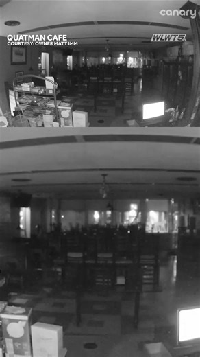 WATCH: Footage provided to WLWT from Quatman Cafe owner Matt Imm shows the moment a car crashed through the front in Mason early Monday morning. More here: https://www.wlwt.com/article/mason-ohio-quatmans-cafe-car-into-building-w-main-street/70045240 | WLWT